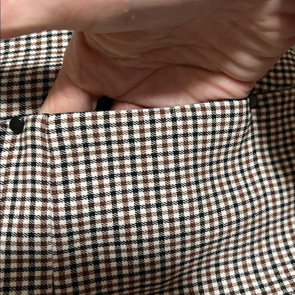Elegant Black, Cream and brown checked Pants C067 - Picture 6 of 6